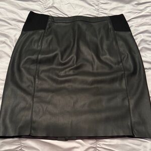 Sassy and Sophisticated Black Leather Skirt